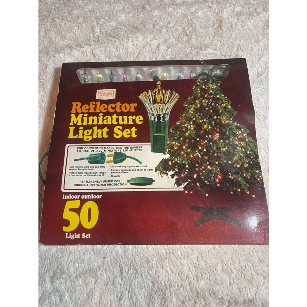 Sears vintage  Multicolor Reflector Miniature Light Set